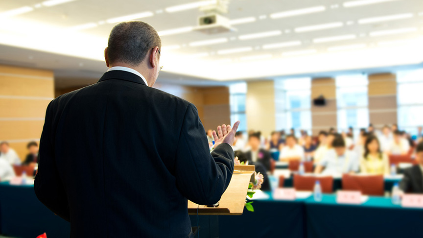 Man giving speach