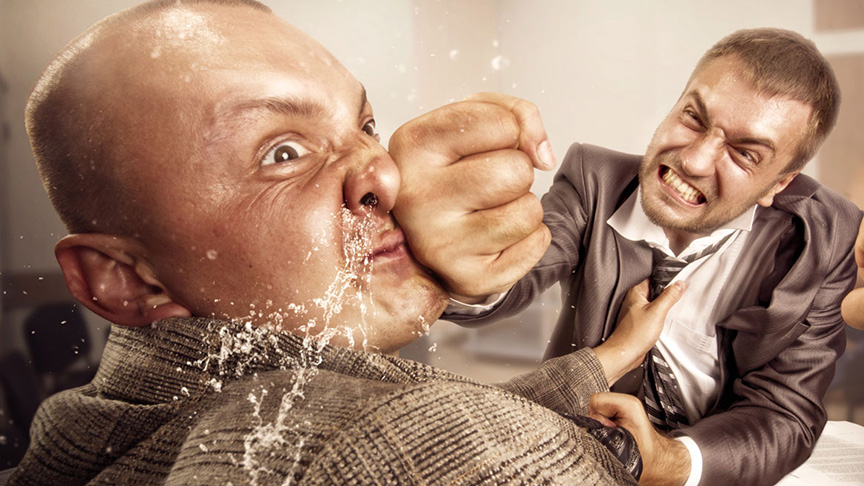 Men fighting