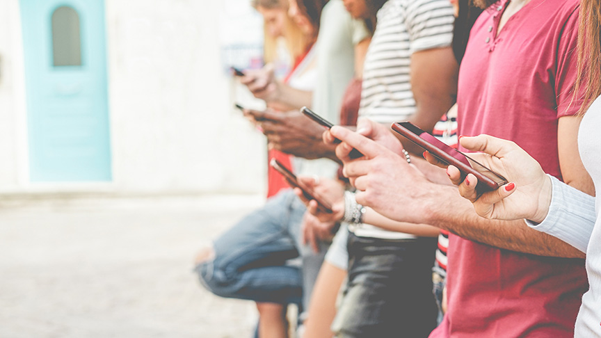 People using smart phones