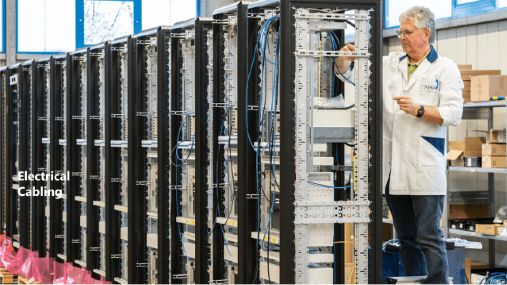 man working on electrical cabling