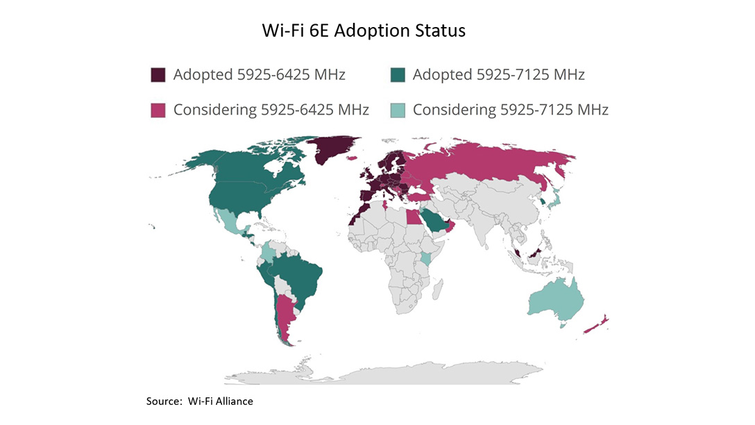 WI-FI 6E adoption status map