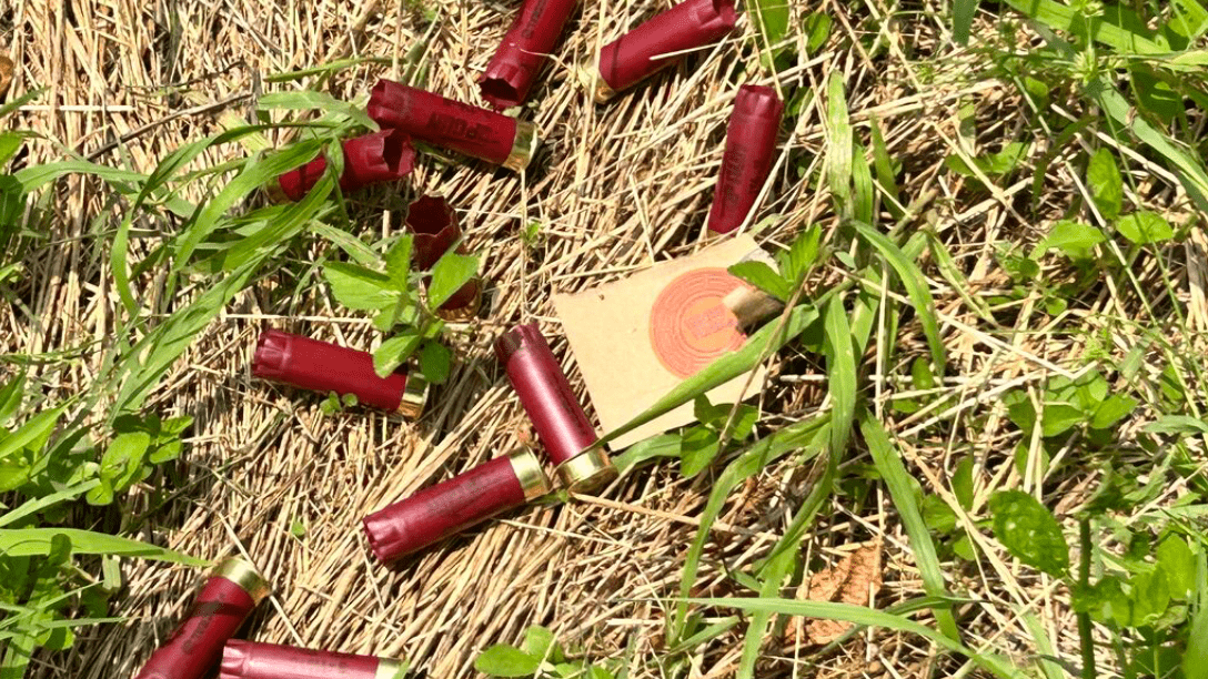 Bullet casings on the ground